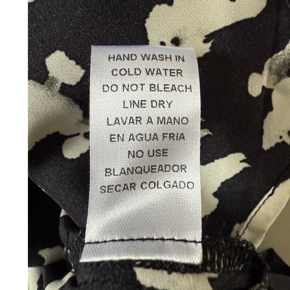 Entro Dog Print Blouse Small Black Cream Novelty Puppy Top Cottage Coquette boho - Picture 9 of 9